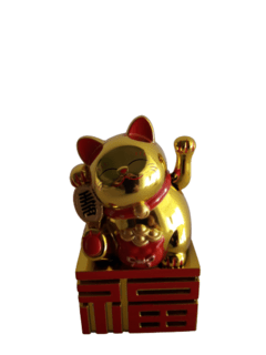 Gato de la Suerte Maneki Neko Color Dorado
