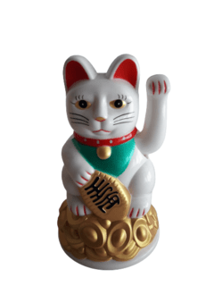 Gato de la Suerte Maneki Neko Color Blanco