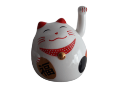 Gato de la Suerte Maneki Neko Color Blanco