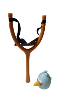 Resortera Angry Birds con muñeco con chifle