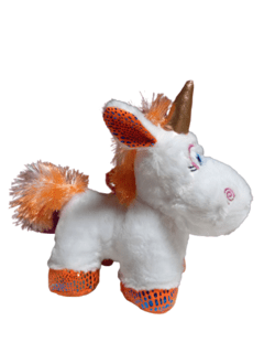 Peluche Unicornio Color Blanco con Naranja - comprar online