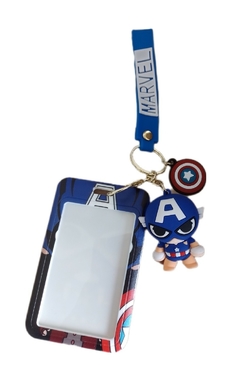 Capitán América Porta Sube + Llavero de Silicona - Avengers - Aye & Marcos Toys