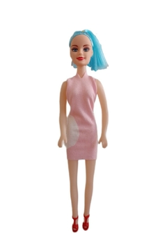 Muñeca Articulada con Vestido Pelo Azul - Fashion New Series