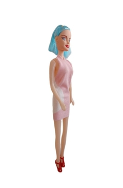 Muñeca Articulada con Vestido Pelo Azul - Fashion New Series en internet