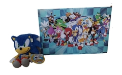Peluche Sonic + Poster de Regalo - Original 23 cms Jakks Pacific