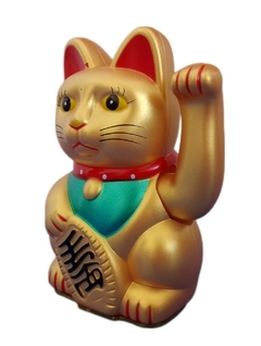 Gato de la Suerte Dorado Nacarado - Maneki Neko - Aye & Marcos Toys