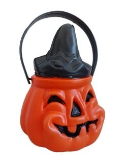 Calabaza Caramelera Plástica con Tapa Halloween en internet