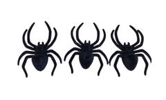 Set x 3 Arañas de Felpa Decoración Halloween - comprar online