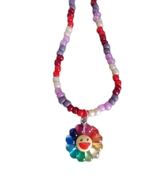 Colgante Collar Flor Sonriente Multicolor - comprar online