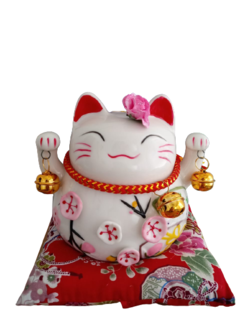 Gato de la Suerte Maneki Neko de Cerámica - Alcancía