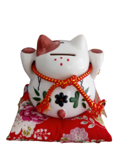 Gato de la Suerte Maneki Neko de Cerámica - Alcancía - comprar online