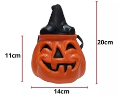 Calabaza Caramelera Plástica con Tapa Halloween