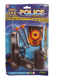 Combo Policía Pistola + Dardos + Comunicador