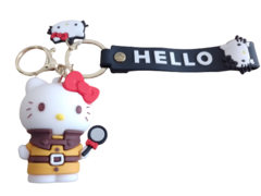 Llavero Hello Kitty Detective de Silicona