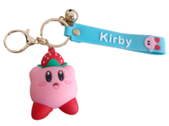Llavero Kirby con frutilla de Silicona