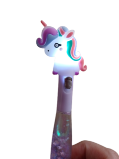 Bolígrafo Lapicera Unicornio con luz - Violeta en internet
