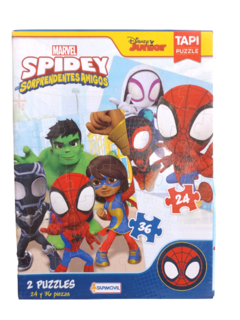 Puzzles 2 en 1 Spidey y Sus Amigos 24 y 36 Piezas - Spiderman Tapimovil - comprar online