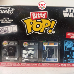 Funko Bitty Pop! Star Wars Pack 4 Darth Vader, Stormtrooper, Tie Fighter Pilot y 1 Misterioso en internet
