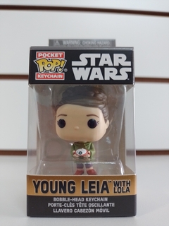 Keychain Funko Pop! Young Leia with Lola Original Star Wars - Aye & Marcos Toys