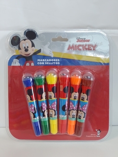 Marcadores Disney Junior con Sellitos 6 Colores Blow Pen Escolar Mickey Mouse Cresko - comprar online