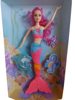 Muñeca Sirena Articulada Tiny con Luz en la Cola en internet