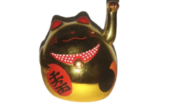 Gato de la Suerte Maneki Neko Color Dorado