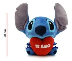 Peluche Stitch con Corazón Te Amo Original Disney - Lilo & Stitch