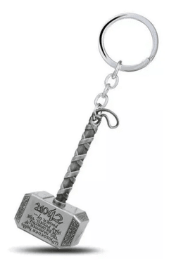 Llavero de metal Martillo Mjolnir de Thor - Plateado - comprar online