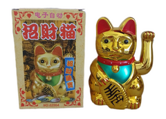 Gato de la Suerte Dorado Maneki Neko - comprar online