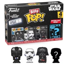 Funko Bitty Pop! Star Wars Pack 4 Darth Vader, Stormtrooper, Tie Fighter Pilot y 1 Misterioso