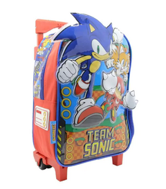 Mochila Sonic The Hedgehog con Carrito 12 Pulgadas Cresko