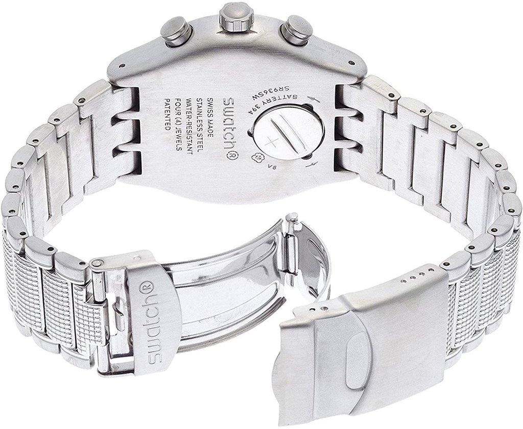 Swatch Reloj XX-Rated blanco púrpura X Dial hombre SUOV401, Movimiento de  cuarzo