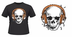Camiseta Skull Music
