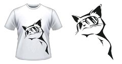 Camiseta Gato de Óculos