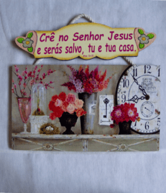 Quadro - Crê no Senhor Jesus e Será Salvo, Tu e a Tua Casa