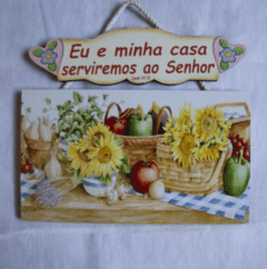 Quadro - Eu e a Minha Casa Serviremos ao Senhor