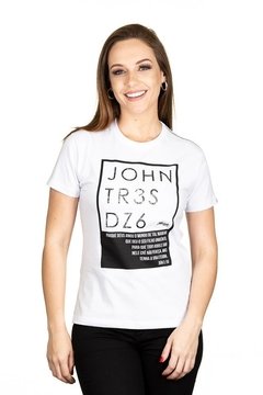 Camiseta Baby Look John 3.16 - Branco