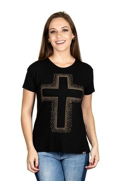 Camiseta Cruz de Cristo - Preto