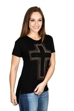 Camiseta Cruz de Cristo - Preto na internet