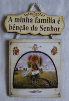 Quadro - A Minha Família é Bênção do Senhor - comprar online