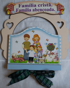 Quadro - Família Cristã. Família Abençoada[