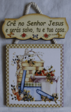 Quadro - Crê no Senhor Jesus e Será Salvo, Tu e a Tua Casa