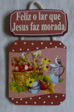 Quadro - Feliz o Lar que Jesus faz Morada