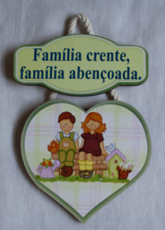 Quadro - Família Crente,Família Abençoada