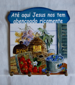 Pendurador de Chave - Até Aqui Jesus nos tem Abençoado Ricamente