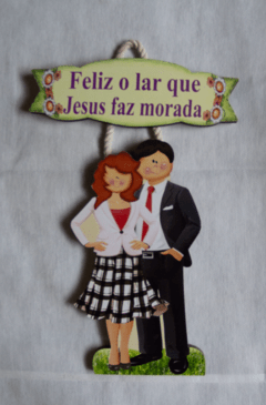 Quadro - Feliz o Lar que Jesus faz Morada