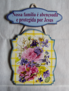 Quadro - Nossa Família é Abençoada e Protegida por Jesus