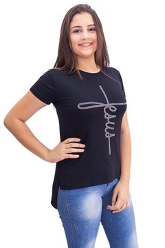 Camiseta Jesus da Cruz - Preto