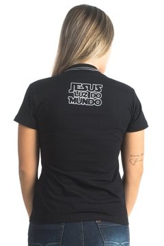 Camiseta Baby Look Jesus Luz do Mundo - Preto - comprar online