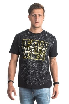 Camiseta Jesus Luz do Mundo - Preto